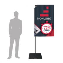 Drapeau Livraison EXPRESS 3 jours forme rectangle 2m - Fulfiller.com