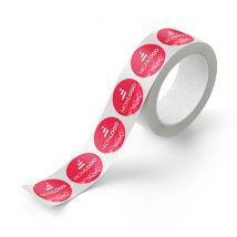 1000 Etiquettes en rouleaux rondes 3 cm 80g adhesif permanent brillant - Fulfiller.com