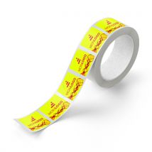 500 Etiquettes en rouleaux Jaune FLUO - 3 x 3 cm - Fulfiller.com