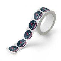 500 Etiquettes en rouleaux rondes 3 cm 80g adhesif permanent brillant - Fulfiller.com