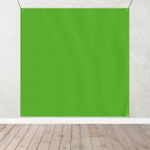 Fond vert en bache épaisse M1 200 x 200 cm - Fulfiller.com