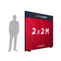 Mur cadre alu tissu tendu avec Jonc PVC 2x2 mètres - Fulfiller.com
