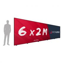 Mur cadre alu tissu tendu avec Jonc PVC 6x2 mètres - Fulfiller.com