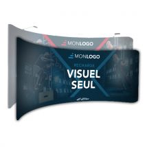 Visuel seul pour Stand tissu tendu Courbe M1 6.00m - Recharge - Fulfiller.com