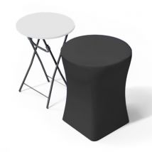 Table haute pliante ronde noir - Fulfiller.com
