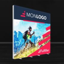 Totem LED retro-eclaire Recto Verso 200 x 200 cm - Fulfiller.com