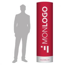 Totem carton publicitaire elliptique 50 x 190 cm - Fulfiller.com