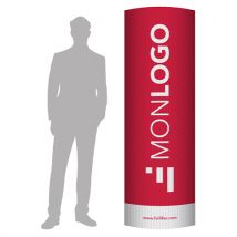 Totem carton publicitaire elliptique 60 x 190 cm - Fulfiller.com