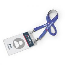 100 tours de cou avec badge - Lanyard avec mousqueton - Fulfiller.com