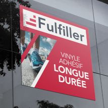 Vinyle adhesif longue durée polymère pour vitrine, signalétique - Fulfiller.com