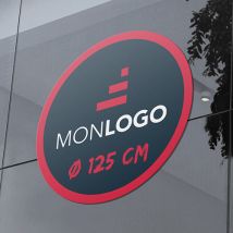 Autocollant rond 125 cm personnalisé pour vitrine et extérieur - Fulfiller.com