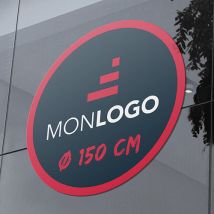 Autocollant rond 150 cm personnalisé pour vitrine et extérieur - Fulfiller.com