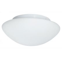 Opal White Glass Flush Fitting Bathroom Ceiling Light