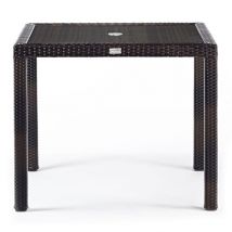 Arlo Outdoor Rattan Dining Table Square With Glass Top