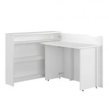 Carson Right Convertible High Gloss Laptop Desk In White