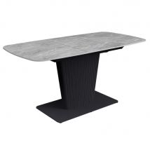 Castle Small Ceramic Extending Dining Table In Light Grey