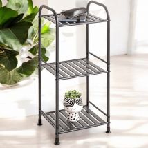 Chickasaw Metal Side Table With 3 Shelves In Anthracite