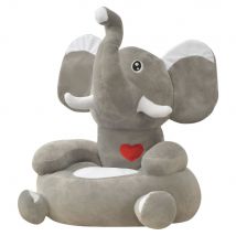 Chillicothe Polyester Childrens Elephant Chair In Grey