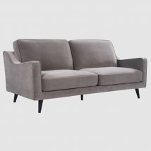 Darby Velvet 2.5 Seater Sofa In Stone Grey