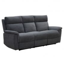 Dessel Fabric 3 Seater Sofa In Grey