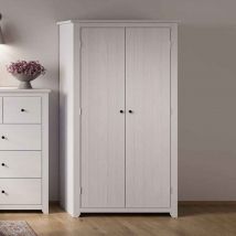 Havanan Wooden Wardrobe With 2 Doors - White