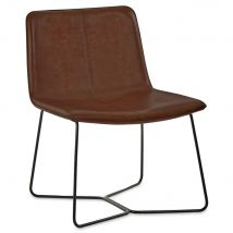 Kerrville PU Leather Accent Chair - Brown
