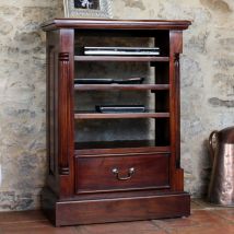 Laconia Wooden Bookcase With 4 Shelves In Mahogany