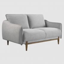Louisburg Fabric 2 Seater Sofa In Silver Grey