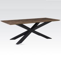 Narva Large Parquet Wooden Dining Table In Walnut