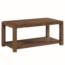 Ontario Wooden Coffee Table With Shelf In Dark Oak