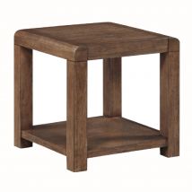 Ontario Wooden Square End Table In Dark Oak
