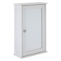 Partland Wooden Bathroom Mirrored Cabinet In White