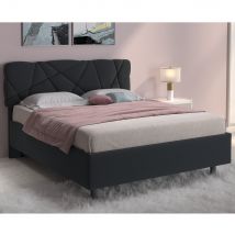 Poznan Fabric Ottoman King Size Bed In Anthracite