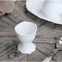 Chic Antique Provence Eierbecher Porzellan Weiß Vintage Stil