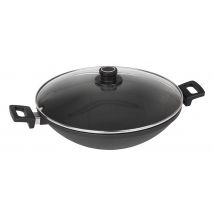 Woll Wokpfanne Nowo Wok Titanium Induktion Aluguss mit Glasdeckel 32 cm