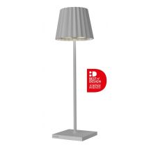 Sompex TROLL 2.0 Tischleuchte Grau Aluminium mit Akku dimmbar Outdoor 38 cm