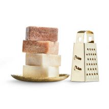 Mini Reibe für Duftsteine Amber Duftwürfel Vierkantreibe Gold