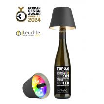 Sompex Flaschenleuchte TOP 2.0 Anthrazit LED RGBW mit Akku