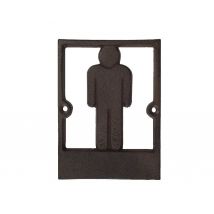 Türschild Toilettenschild Herren WC Gusseisen Nostalgie Antik-Stil Braun