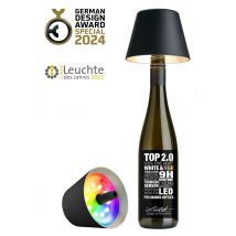 Sompex Flaschenleuchte TOP 2.0 Schwarz LED RGBW mit Akku