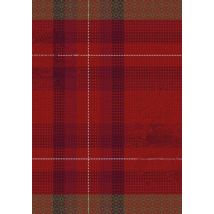 Le Jacquard Francais Geschirrtuch Hiver en Ecosse Kilt Rot 60x80 Baumwolle