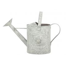 Gießkanne aus Zink Löwenkopf Vintage Giesskanne Landhaus-Stil Weiß Grau 4,5l
