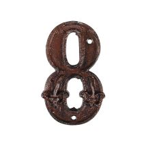 Hausnummer Zahl 8 Acht Antik-Stil Gusseisen H12cm