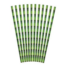 Papierstrohhalme Bambus Trinkhalme Papier 24 Stück Plastikfrei Kompostierbar