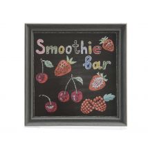 Wandbild Smoothie Bar Leinwandbild Früchte Kunstdruck Schwarz 40x40cm
