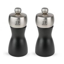 Peugeot Fidji Set Pfeffermühle & Salzmühle Holz Schwarz 12cm