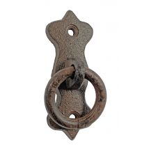 Anbindering Mauerring Befestigungsring Gusseisen Braun Wandring Antik-Stil