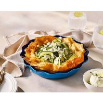 Le Creuset Pie-Form Kuchenform Steinzeug Azure Blau 23cm
