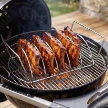 Spare-Rib-Halter & Bratenkorb, beidseitig nutzbar für Gasgrill & Holzkohlegrill