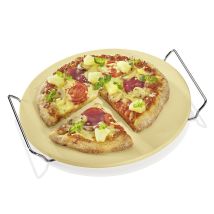 Küchenprofi Pizzastein rund mit Gestell 30cm